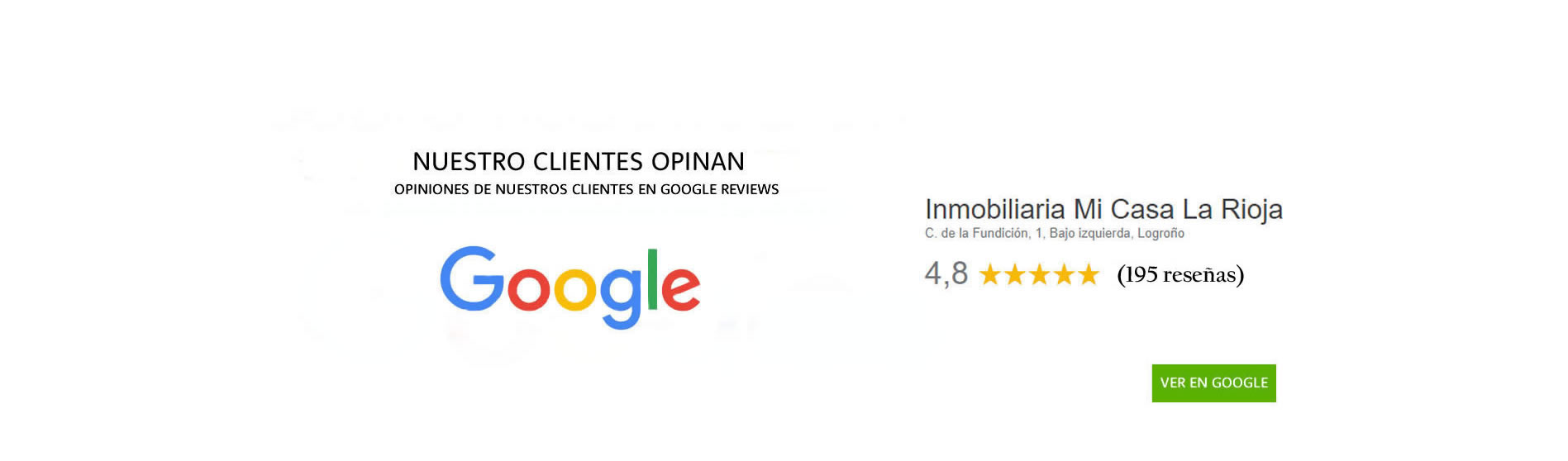 Opiniones de clientes sobre iMiCasa en google